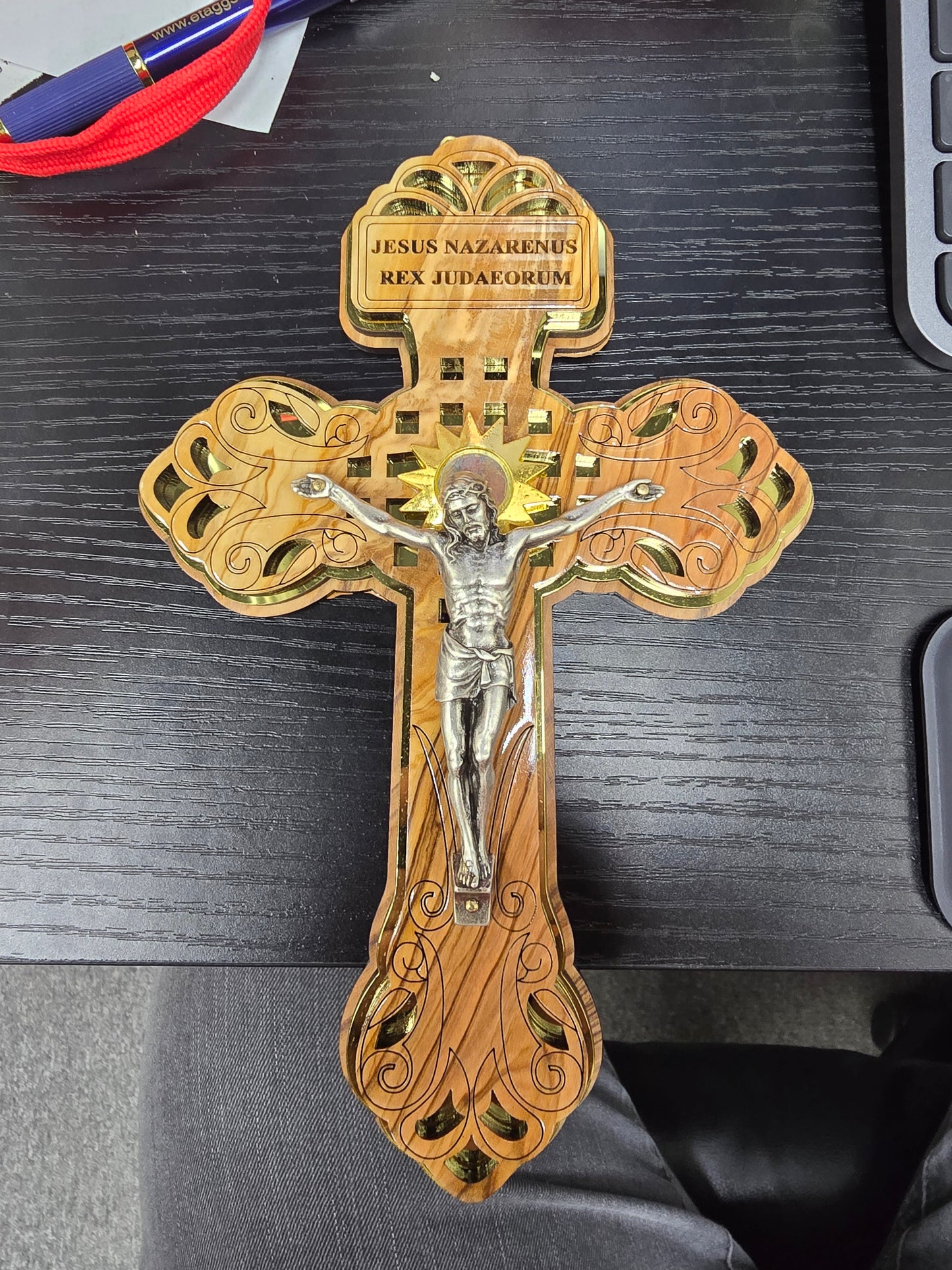 Roman Olivewood cross 8" onw holy item