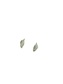 Gold Crystal Leaf Earrings