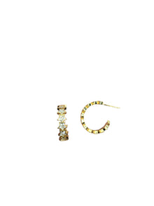 Gold Star Hoop Earrings