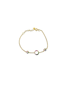 Silver Plated Multicolor Circle Bracelet
