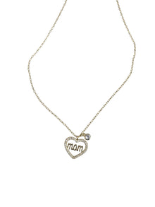 Gold Plated Mom Heart Necklace
