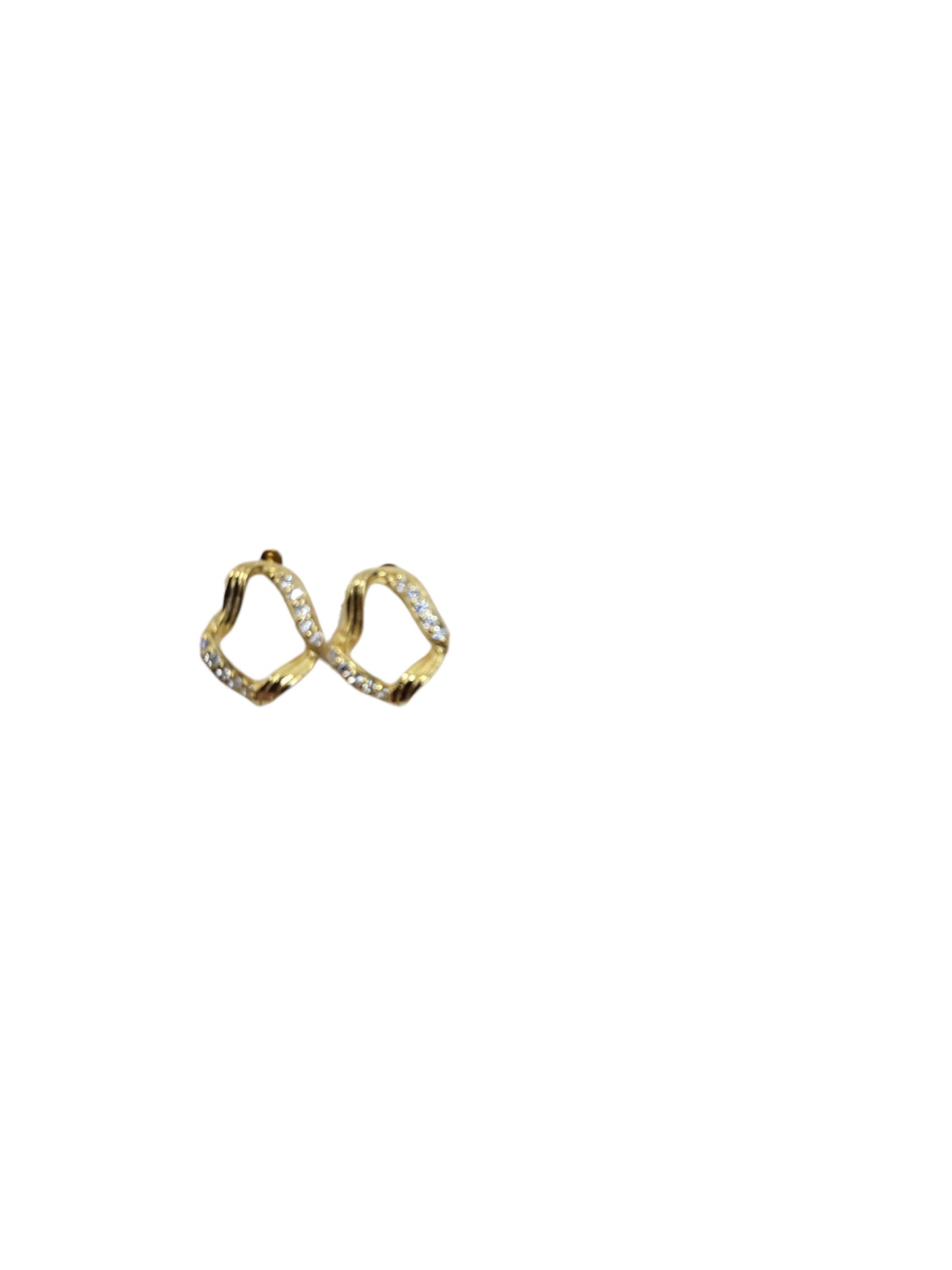 Gold Abstract Hoop Earrings