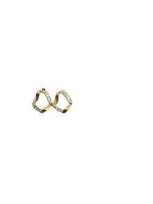 Gold Abstract Hoop Earrings