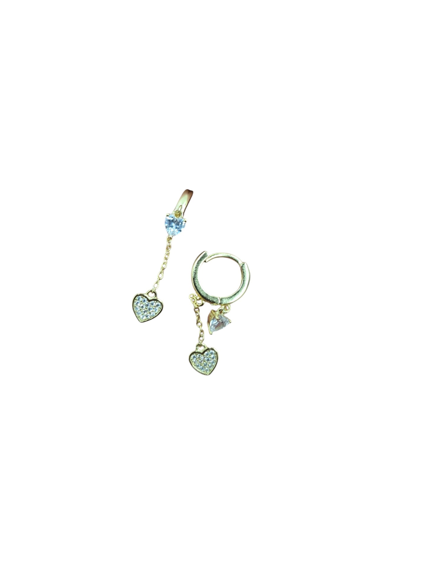 Heart Chain Drop Earrings