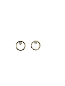 Gold Sunburst Hoop Earrings