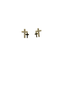 Double Cross Stud Earrings