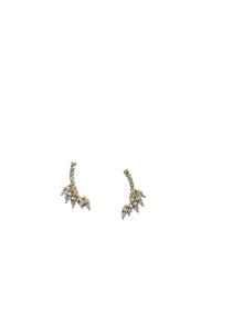 Gold Leaf Stud Earrings
