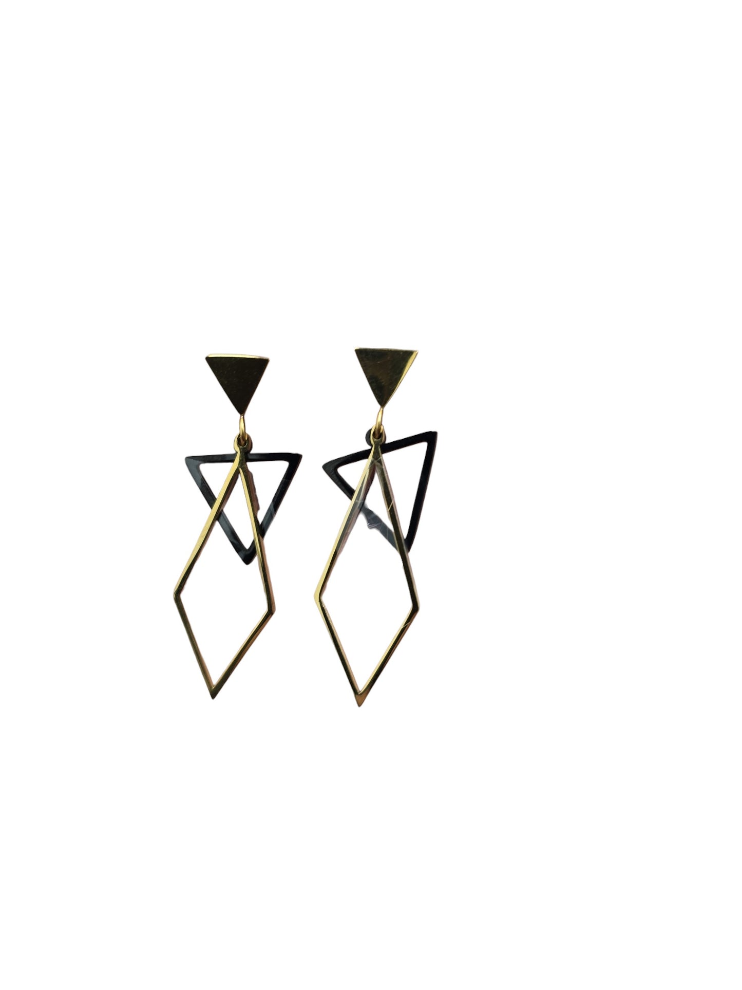 Gold Geometric Dangle Earrings