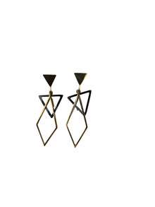 Gold Geometric Dangle Earrings