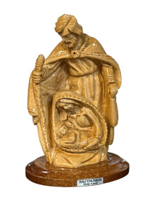 Holy Family Nativity – Hand-Carved Olive Wood Statue from Bethlehem (4.2")