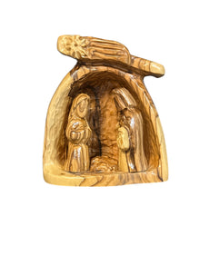Miniature Nativity Scene – Hand-Carved Olive Wood Creche