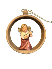 3.5x3.5" Hand-Painted Angel Ornament in Wood Frame