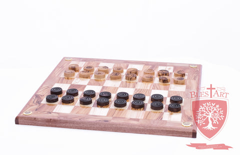 Hand Made Checkers Set with Relics