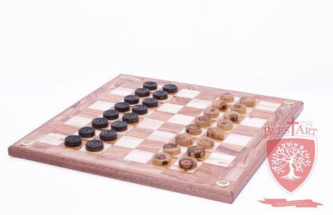 Hand Made Checkers Set with Relics