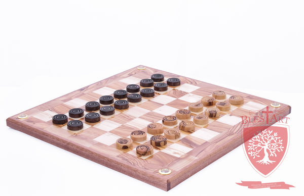 Hand Made Checkers Set with Relics