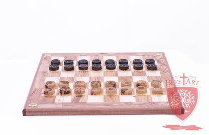 Hand Made Checkers Set with Relics
