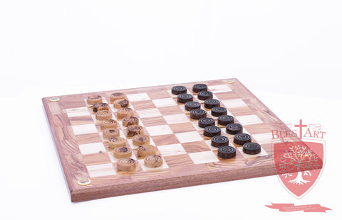 Hand Made Checkers Set with Relics