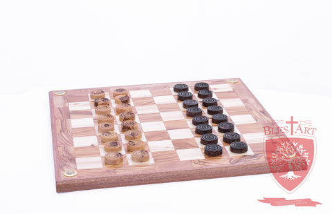 Hand Made Checkers Set with Relics