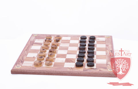 Hand Made Checkers Set with Relics