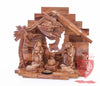 Nativity Set, Musical and non musical, Plain, with Incense from the Tomb of Jesus Size: 7"/ 18 cm Height