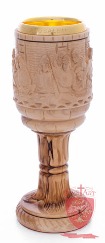 Chalice with the carving of the Last Supper image