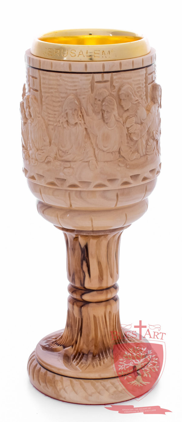 Chalice with the carving of the Last Supper image