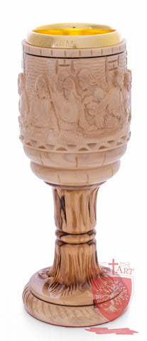 Chalice with the carving of the Last Supper image