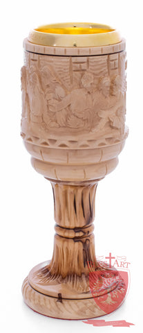 Chalice with the carving of the Last Supper image