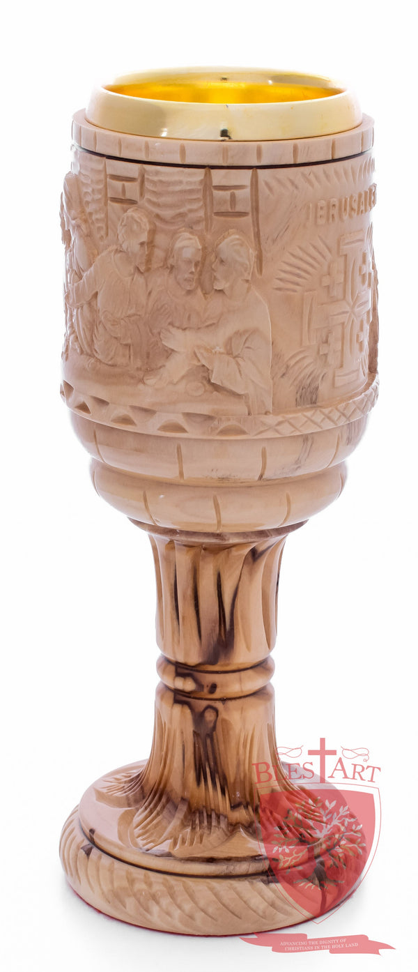 Chalice with the carving of the Last Supper image