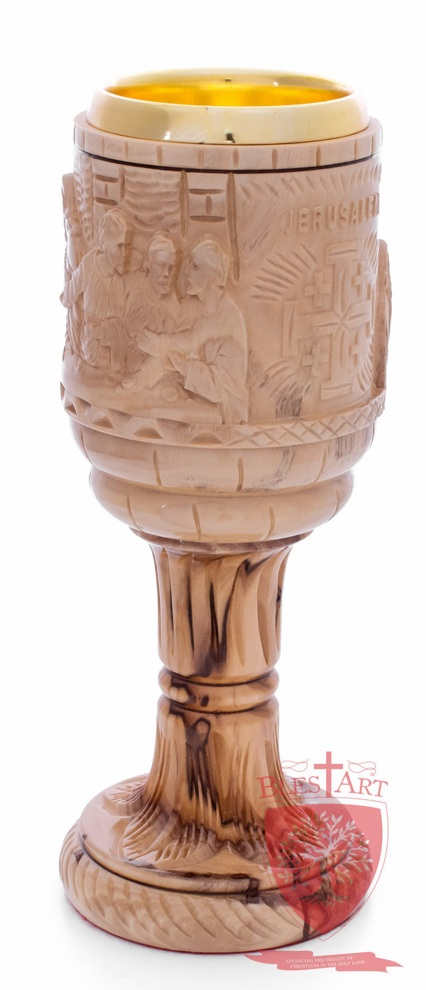 Chalice with the carving of the Last Supper image