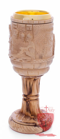 Chalice with the carving of the Last Supper image