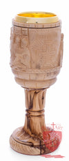 Chalice with the carving of the Last Supper image