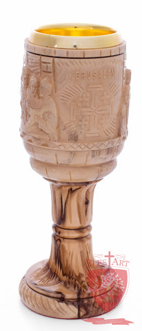 Chalice with the carving of the Last Supper image