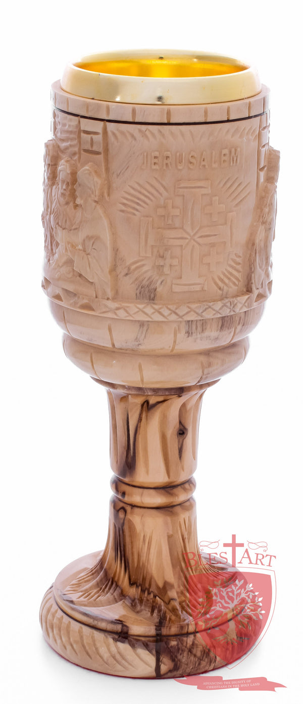 Chalice with the carving of the Last Supper image