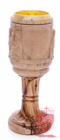 Chalice with the carving of the Last Supper image