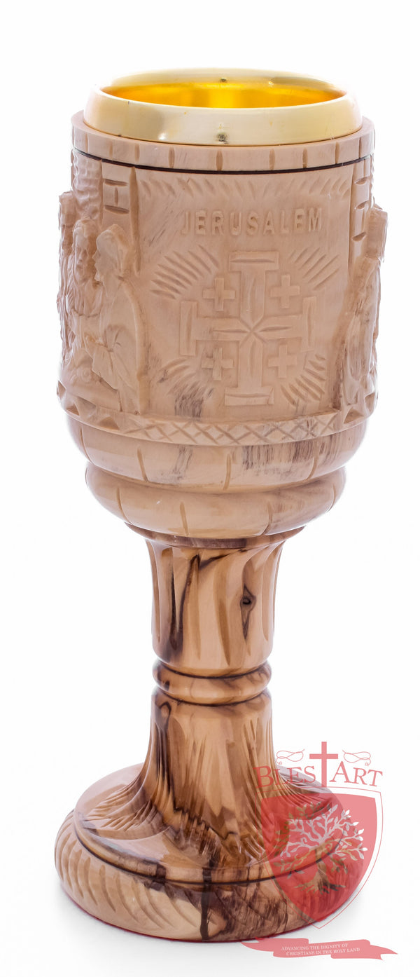 Chalice with the carving of the Last Supper image