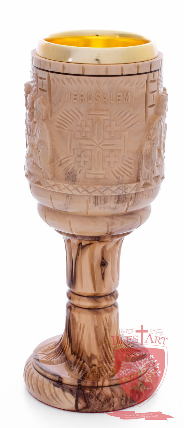 Chalice with the carving of the Last Supper image