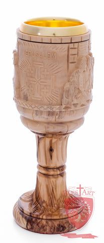 Chalice with the carving of the Last Supper image