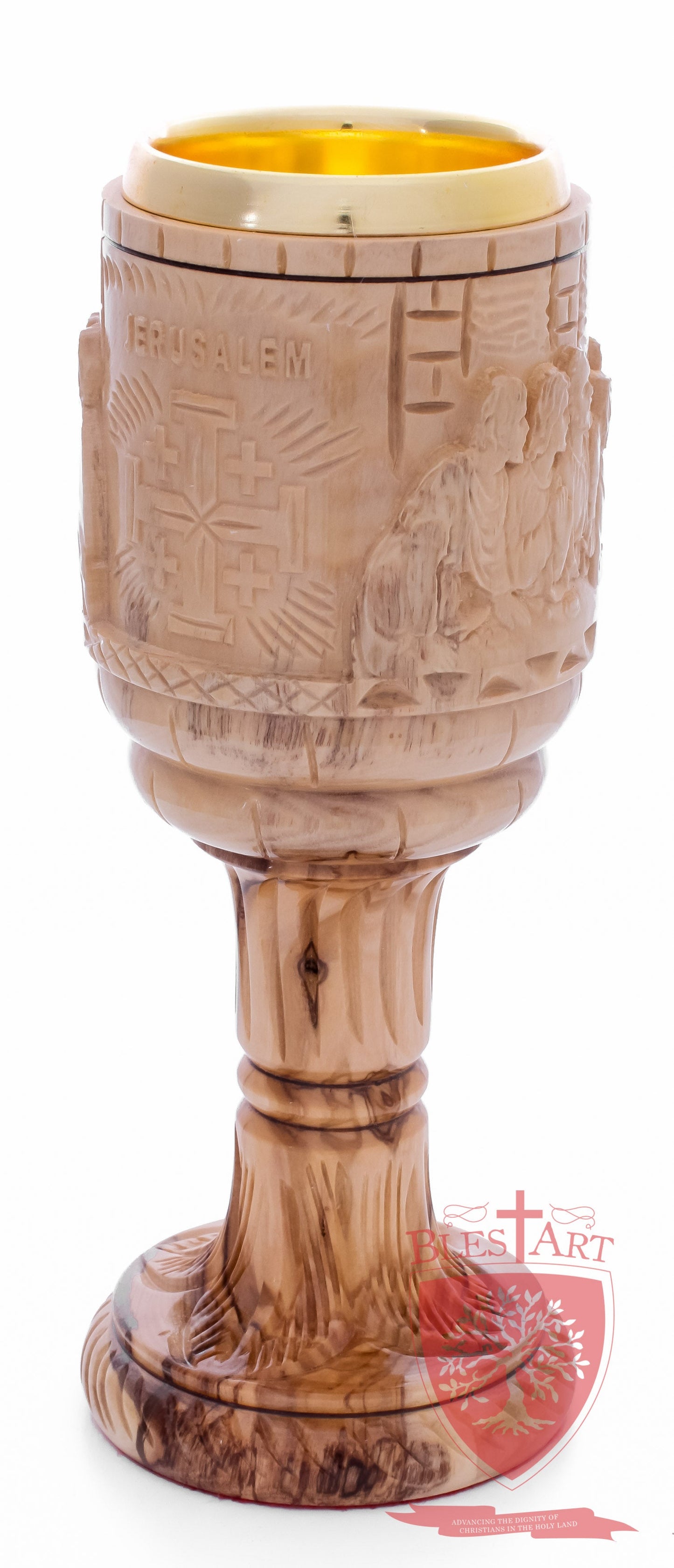 Chalice with the carving of the Last Supper image