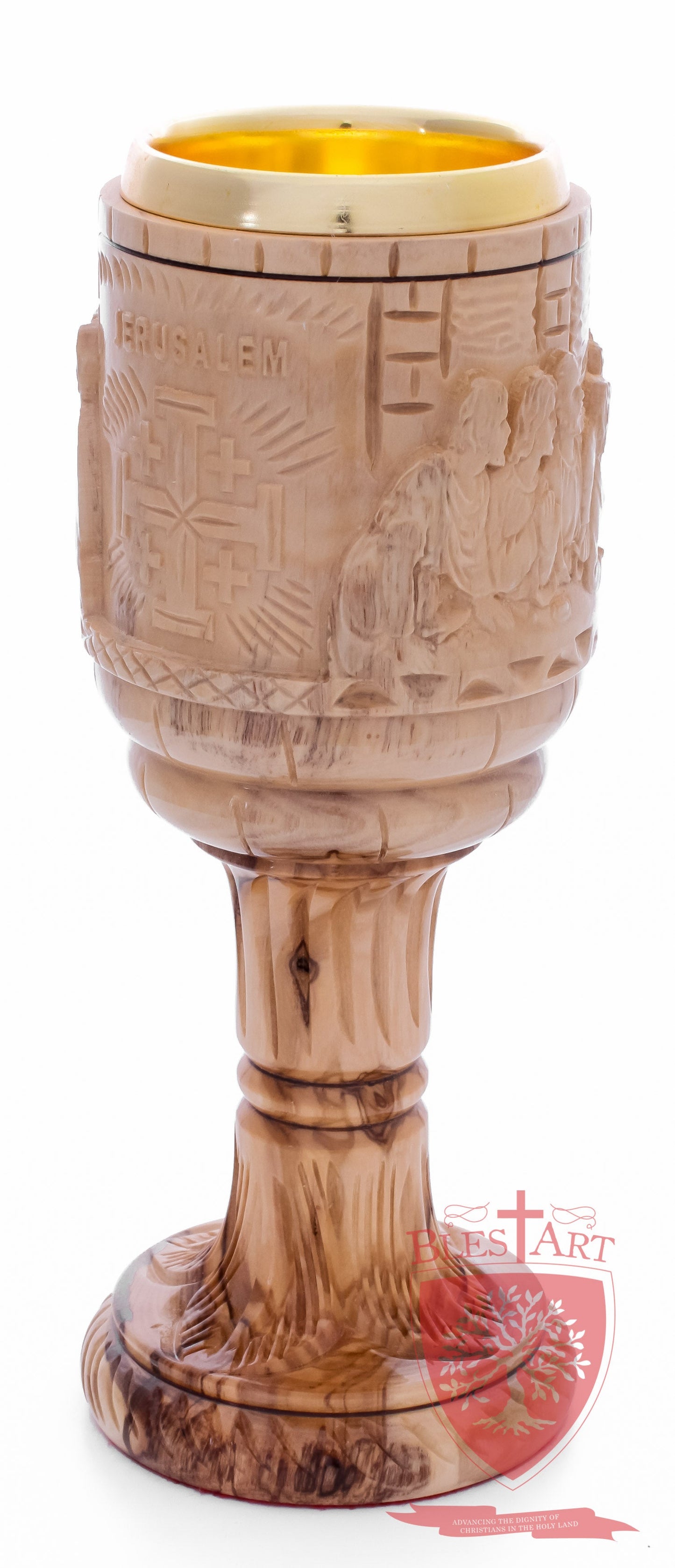 Chalice with the carving of the Last Supper image
