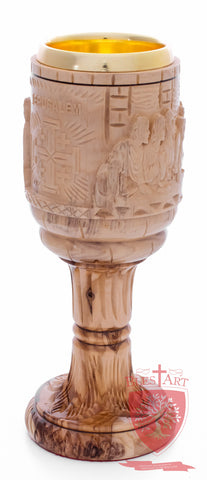 Chalice with the carving of the Last Supper image