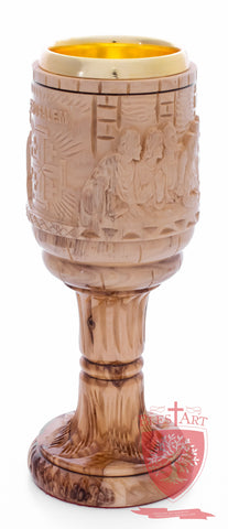 Chalice with the carving of the Last Supper image