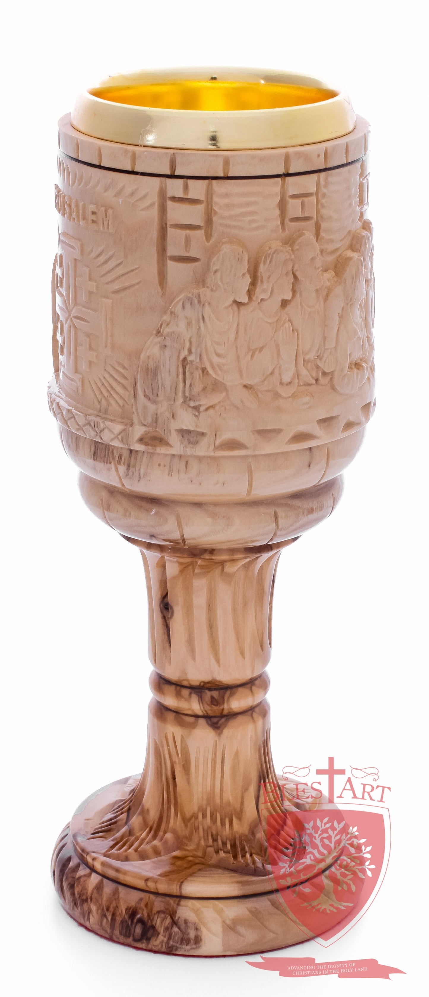 Chalice with the carving of the Last Supper image