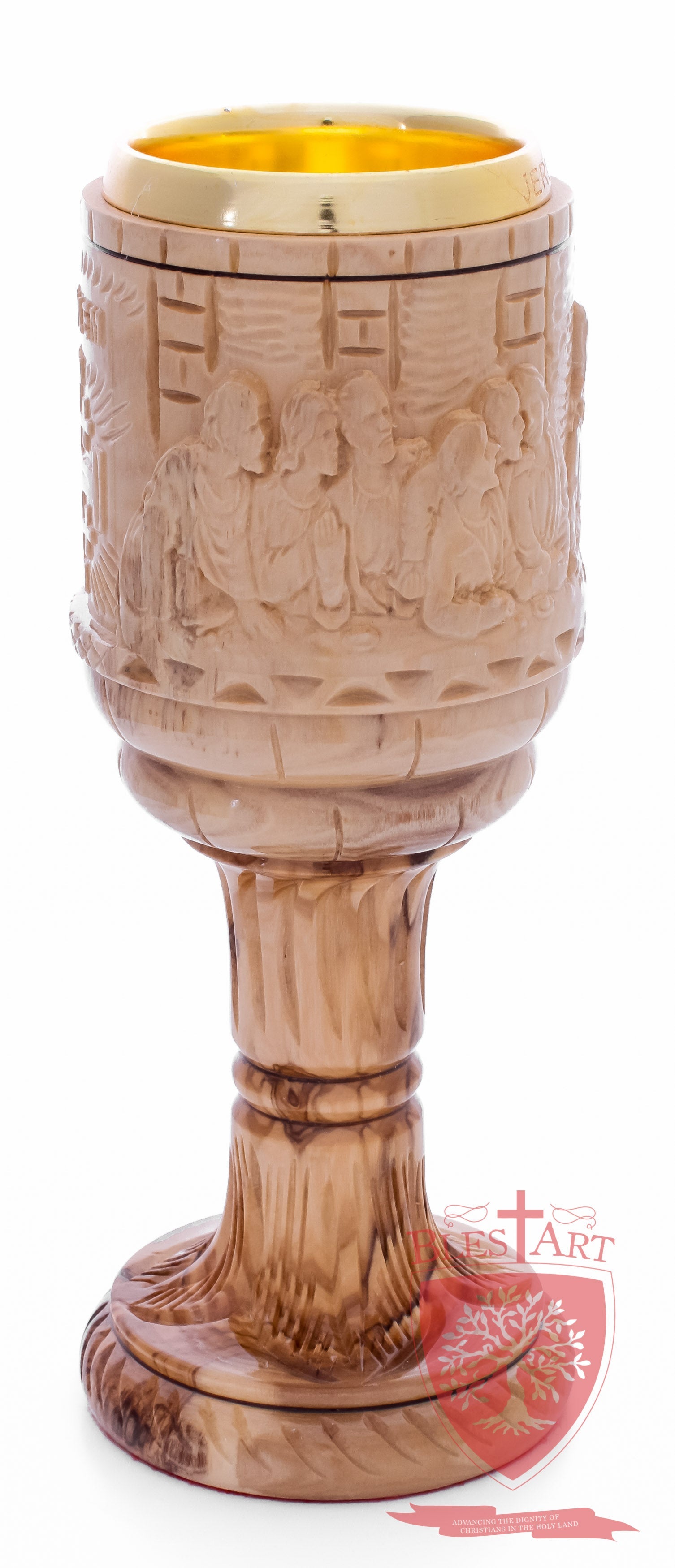 Chalice with the carving of the Last Supper image