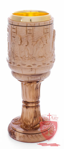 Chalice with the carving of the Last Supper image