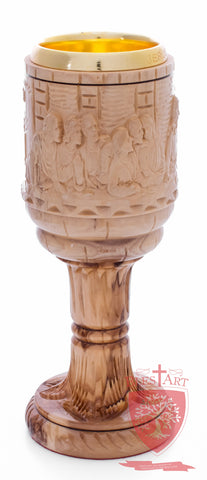 Chalice with the carving of the Last Supper image