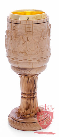 Chalice with the carving of the Last Supper image