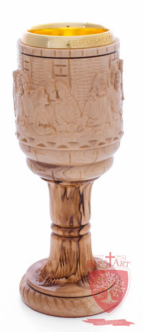 Chalice with the carving of the Last Supper image