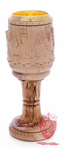 Chalice with the carving of the Last Supper image