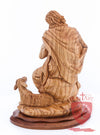 The Good Shepherd, Seated Style, Artistic - Olivewood